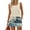 Beige #47, variant on Women's 2 Piece Sets V Neck Sleeveless Tank Tops & Short Sets Summer 2026 Casual Loose Fit Striped Lightweight Sweatsuit with Pockets Blue S