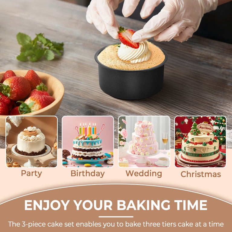 Walchoice 4-Inch Round Cake Pan Set of 3 photo 7
