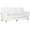 Cream White, variant on HOMCOM 3-Seater Sofa Couch Modern Linen Fabric Sofa with Rubberwood Legs