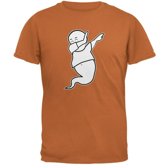 Halloween Dabbing Ghost Mens T Shirt Texas Orange X-LG