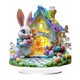 thumbnail image 3 of Adorno de mesa con escena de conejo de Pascua BLESIY resistente al agua acrílico plano 2D 7,4 x 7,8 pulgadas Estilo B, 3 of 8