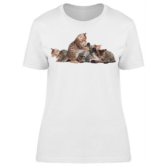 Bunch Of Cute Bengal Kittens T-Shirt Women -Image by Shutterstock, Female Large
