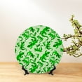 thumbnail image 6 of Balery Green Lizard Print Bone China Decorative Plate Ceramic Dinner Plates Art Crafts with Display Stand-7in, 6 of 6