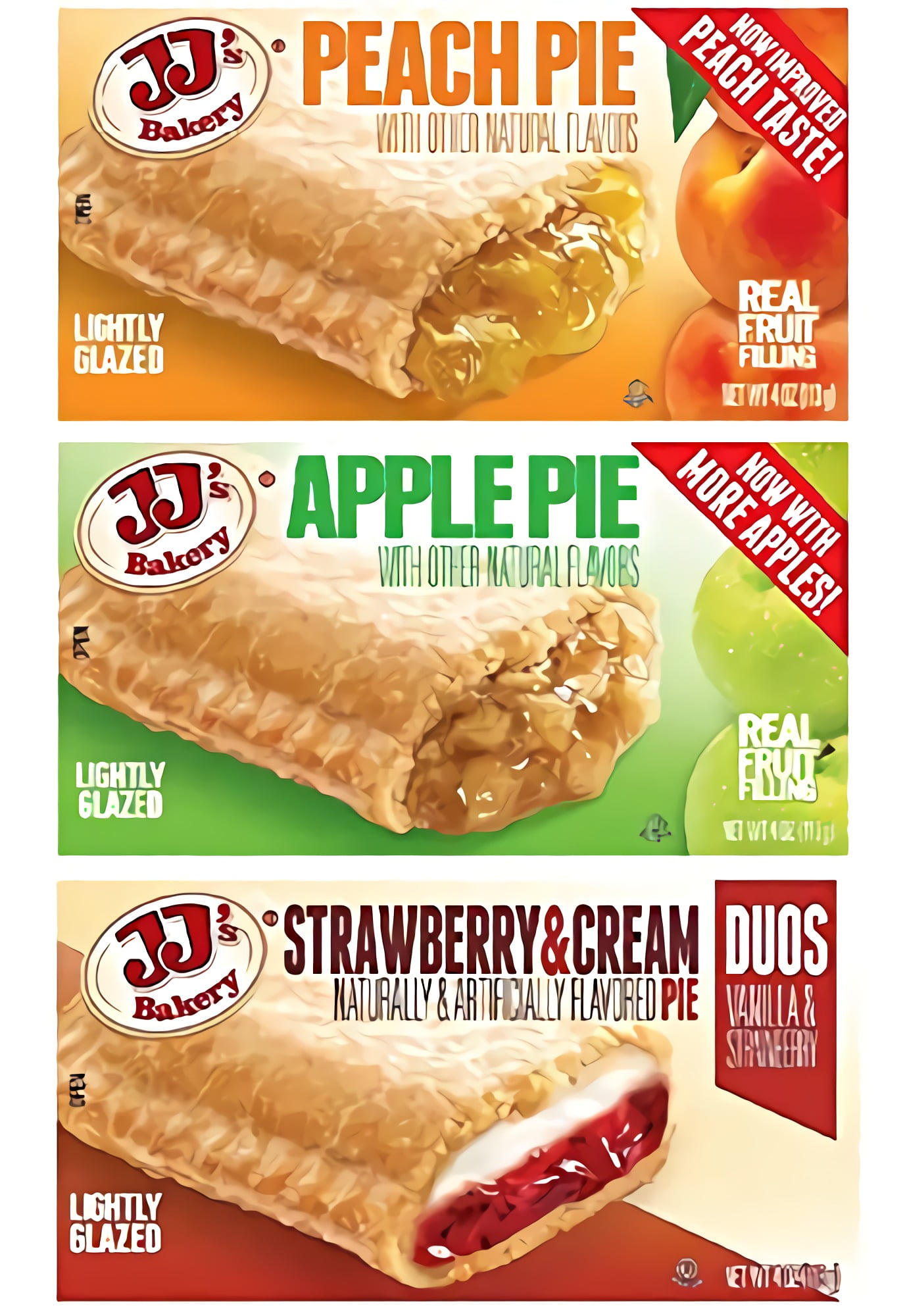 Tribeca Curations JJ's Bakery Pies Variety Pack (Peach / Apple