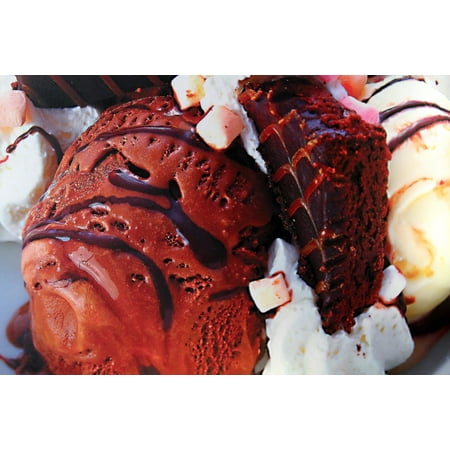 LAMINATED POSTER Ice Cream Marshmallows Dessert Chocolate Rocky Road Poster Print 24 x