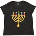 thumbnail image 3 of Inktastic Hanukkah Menorah Candles Women's Plus Size T-Shirt, 3 of 5