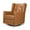 Vegan Tan Leather, variant on DaVinci Maddox Polyester Fabric Recliner, Pine Green