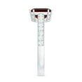thumbnail image 3 of Rosec Jewels Natural Garnet Asscher Cut Engagement Ring - Garnet Diamond Ring (8 mm, AAA Quality) - with Jewelry Box, 10K White Gold, US 4.00, 3 of 8