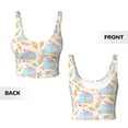 thumbnail image 5 of Xecao Icecream Truck for Sports Bra with Removable Pads, Crop Tank Top Design, Women's Longline Sports Bra - Non-Wired - Large, 5 of 9