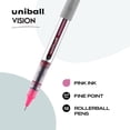 thumbnail image 3 of Bolígrafos Rollerball Uni-Ball Vision 0.7 mm Punta Fina Rosa Paquete con 12, 3 of 8