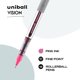 thumbnail image 3 of Bolígrafos Rollerball Uni-Ball Vision 0.7 mm Punta Fina Rosa Paquete con 12, 3 of 8