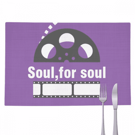 

Film Words Heart For Heart Placemat Pad Kitchen Woven Heat Resistant Cushion Rectangle