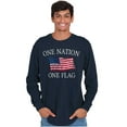 thumbnail image 6 of One Nation Distressed Flag USA Pride Unisex Plus Size Long Sleeve Shirt Brisco Brands 3X, 6 of 6