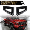 thumbnail image 3 of Unique Bargains Front Side Bumper Grille Cover Trim for Chevrolet Colorado for GMC Canyon 2023-2024 Left Right Grille Bumper Vent Cover Trim ABS Carbon Fiber Pattern Black, 3 of 6