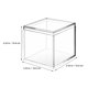 thumbnail image 3 of KAKOWELY 4 cajas de almacenamiento pequeñas de plástico transparente con forma de cubo cuadrado y tapa, transparentes, para dulces, joyas, recuerdos de fiesta., 3 of 5