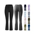 thumbnail image 3 of Diconna Women Straight Leg Flared Yoga Pant High Waisted Workout Pants Stretch Trouser Regular Fit Bottom Tummy Contro, 3 of 4