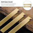 thumbnail image 2 of DINHEAROM 2Pcs Golden Metal Rulers for Measuring and Drawing with Creative Bookmark Design, 2 of 8