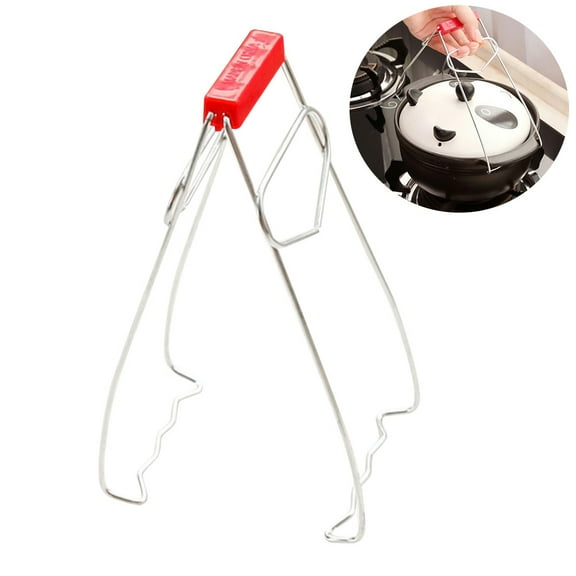 IBASETOY Kitchen Plate Clamp Tongs Stainless Steel Anti Hot Dish Clamp for Safe Lifting