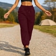thumbnail image 6 of Bloomae Womens Parachute Cargo Pants with Multi-Pockets Quick Dry Hiking Pants Lightweight Drawstring Elastic High Waist Baggy Joggers, 6 of 7