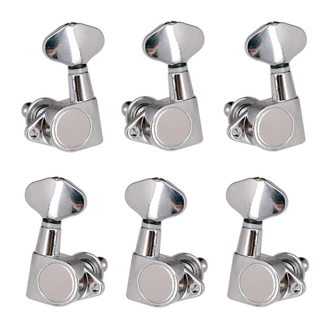 Paquete de 6 Clavijas de Afinación de Hierro Llaves de Engranaje Sellado 3R3L para Accesorios de Guitarra Acústica Eléctrica Hugo Clavijas de afinación de guitarra
