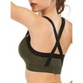 thumbnail image 4 of FANNYC Yoga Sports Adjustable Strappy Bra for Women Criss Cross Wirefree Bras Medium Support Yoga Workout Bra with Removable Cups, 4 of 8