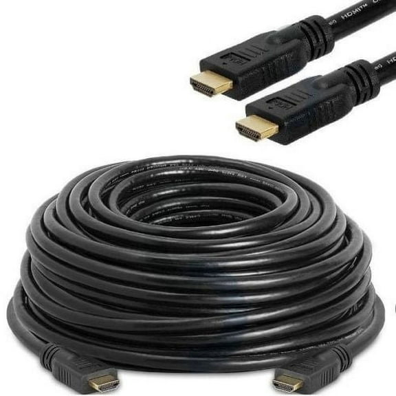 CableVantage HDMI 30FT 30feet Cable Cord With Ethernet Gold Plated / Male to Male For PC PS4 Xbox High Speed HDMI Cable with Ethernet Supports 3D & Audio Return Full HD 1080P Black