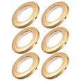 thumbnail image 1 of Unique Bargains Curtain Grommets Plastic 1.5 Inch Inner Dia Drapery Eyelet Rings for Window Curtain Rods Brass Tone 6 Pcs, 1 of 5