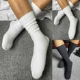 thumbnail image 6 of 1 Pair Men Dress Socks Cotton Solid Sports Athletic Work Stripe Casual Socks, 6 of 8