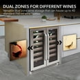 thumbnail image 4 of Whynter BWR-401DS Elite 24" 40 Bottle Seamless Stainless Steel Door Dual Zone Built-in Wine Refrigerator, 4 of 8
