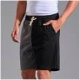 thumbnail image 3 of Besolor Mens Sports Shorts Casual Summer Color Block Elastic Waist Drawstring Athletic Workout Shorts with Pockets, 3 of 6