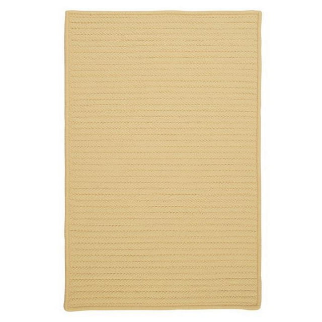 Colonial Mills Rug H833R144X180S Simply Home Solid - Pale Banana 12 ft. x15 ft. Braided Rug