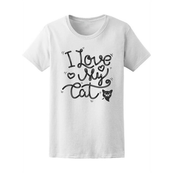 I Love My Cat Icon  T-Shirt Women -Image by Shutterstock, Female XX-Large