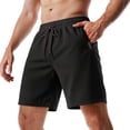 thumbnail image 2 of BRANROY Mens Running Gym Athletic Shorts - Lightweight Breathable Summer Short Pants for Men, Stylish Casual Sportswear for Fitness, Running, and Everyday Use,Black M, 2 of 6