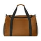 thumbnail image 1 of Balery Black And Orange Houndstooth Bolsa de Gimnasio para Mujeres, Bolsa de Viaje con Bolsillo Húmedo, Bolsa de Fin de Semana para Mujeres, Bolsa de Viaje Resistente al Agua, 1 of 7
