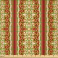 thumbnail image 2 of Ambesonne Orient Fabric by the Yard Microfiber, Middle East Swirl Motif, 5 Yards, Ruby Pale Coffee Cream, 2 of 2