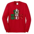thumbnail image 2 of Wild Bobby Mexican Queen Latin Pride Men Long Sleeve Shirt, Red, Small, 2 of 5