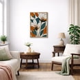 thumbnail image 3 of Framed Canvas Print Abstract Floral Wall Art Boho Botanical Decorative for Living Room Bedroom - 24"x36" NATURAL, 3 of 8