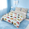 thumbnail image 2 of meiyoeat Sushi Cat Print Bedding,Cute Food Pattern Duvet Cover Full For Girl,Reversible,3-Piece,1 Duvet Cover and 2 Pillowcases, 2 of 6