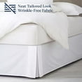 thumbnail image 3 of Luxury Pleated Queen Bed Skirt with Split Corners – 12 Inch Tailored Drop Easy Fit - Pleated Dust Ruffle - 100% Microfiber Soft, Wrinkle-Free Box Pleated Bed Skirts - White., 3 of 4