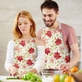thumbnail image 3 of Pioneer Flower Floral Print Pattern Apron for Women and Men, Cotton Linen Waterproof with Pockets, Adjustable, 33x27 Inch for Kitchen, Gardening, BBQ, Salon, 3 of 6