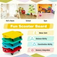 thumbnail image 6 of Topbuy 4-Pack Floor Scooter Kids Sitting Scooter Board with Safety Handles & Non-Marring Rolling Casters, 6 of 8