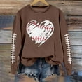 thumbnail image 4 of HUITKMM Chandails d'Automne pour Femmes Chandail à Manches Longues Col Rond Imprimé Football Chandail Décontracté pour Usage Quotidien et Activités Sportives Chemise Athlétique Douce et Confortable, 4 of 5