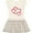 Natural with Stripes, variant on Inktastic Three Red Hearts Girls Toddler Dress