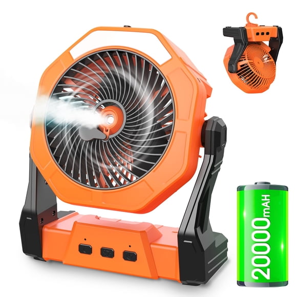 Ventilador nebulizador portátil Ausic de 20000 mAh con aerosol de agua de 250 ml