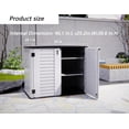 thumbnail image 2 of Horti Cubic Horizontal Storage Shed, Multi-Purpose Outdoor Storage Box, 34 Cubic Feet, White, 2 of 7