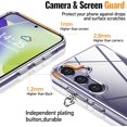 thumbnail image 5 of Samsung Galaxy A55 5G Case Clear,[20X Anti-Yellowing] Samsung A55 5G Case with Screen Protector [Transparent Slim][Built-in 4 Airbags][10FT Military Grade] Galaxy A55 5G Phone Case (Clear), 5 of 7