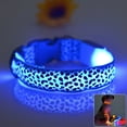 thumbnail image 3 of Flmtop Collier pour Animaux de Compagnie Collier de Sécurité Lumière de Nuit Motif Léopard LED Sangle de Cou Rouge, 3 of 8