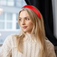 thumbnail image 5 of Red Headbands for Women 1 Inch Halloween Headbands Wide Thick Red Hairband Faux Leather Headband for Women and Girls Fashion Plastic Hard Head Band Solid Colors（2 packs）, 5 of 7