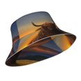 thumbnail image 2 of Gaeub Yak Printed Double Sided Reflective Bucket Hat Foldable Sun Hat for Camping Hiking Fishing, 2 of 9