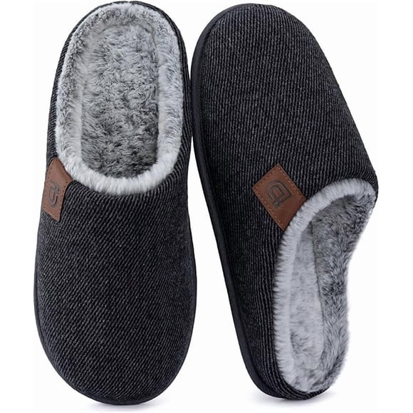 Pantuflas ULTRAIDEAS de punto gris oscuro Talla 28-29 cm